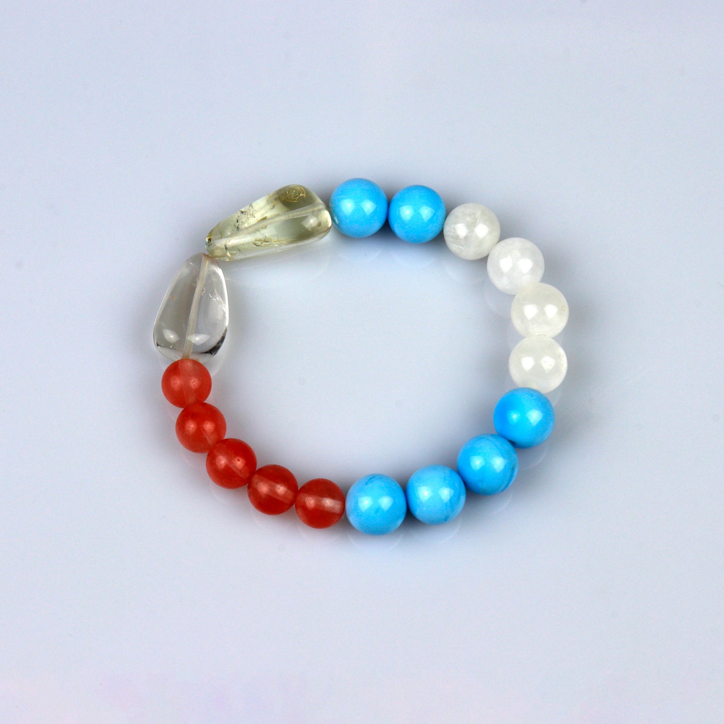Pearl bracelet - Red/Blue