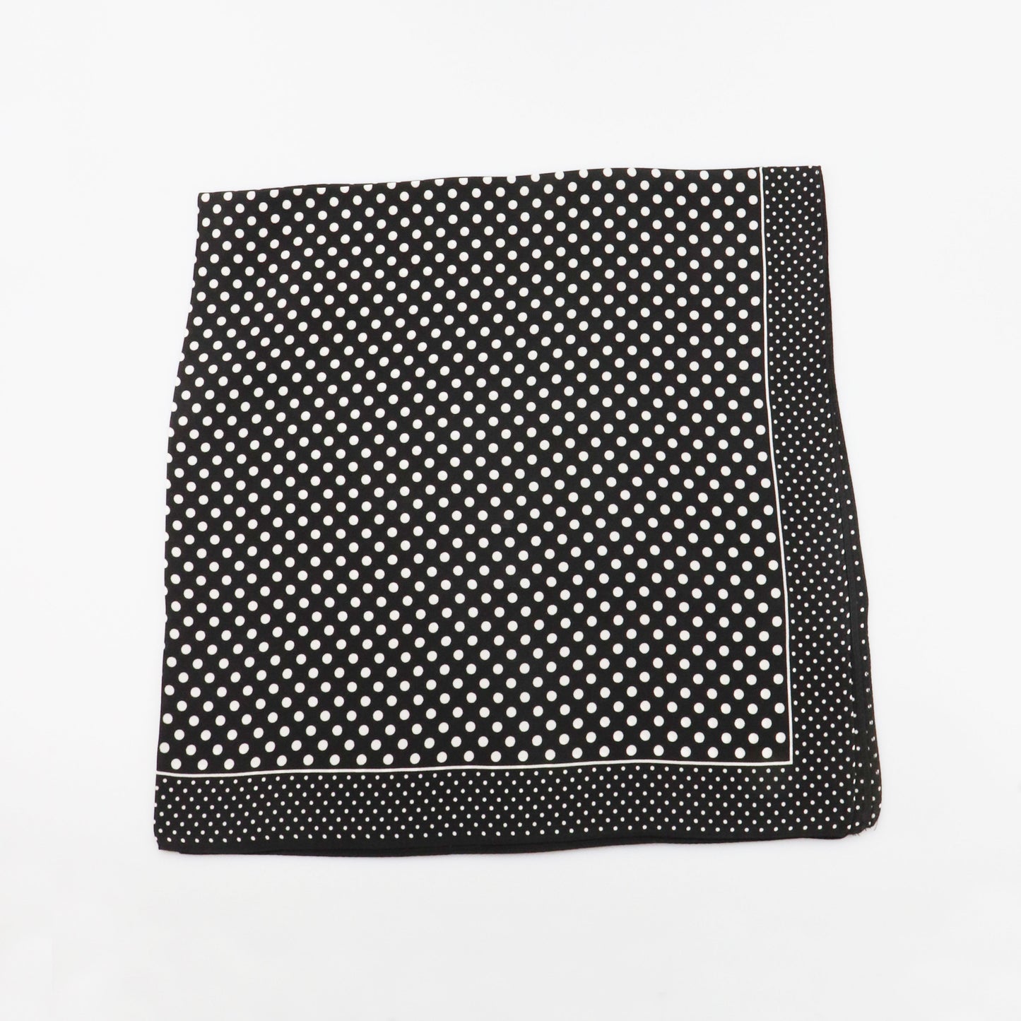 Silk scarf - Black/White