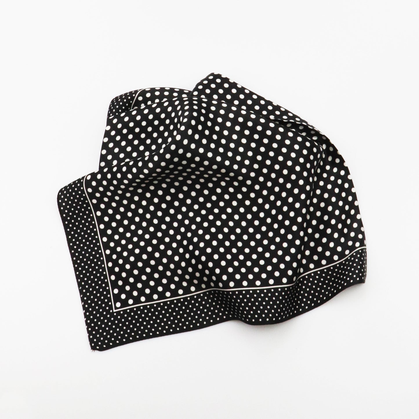 Silk scarf - Black/White