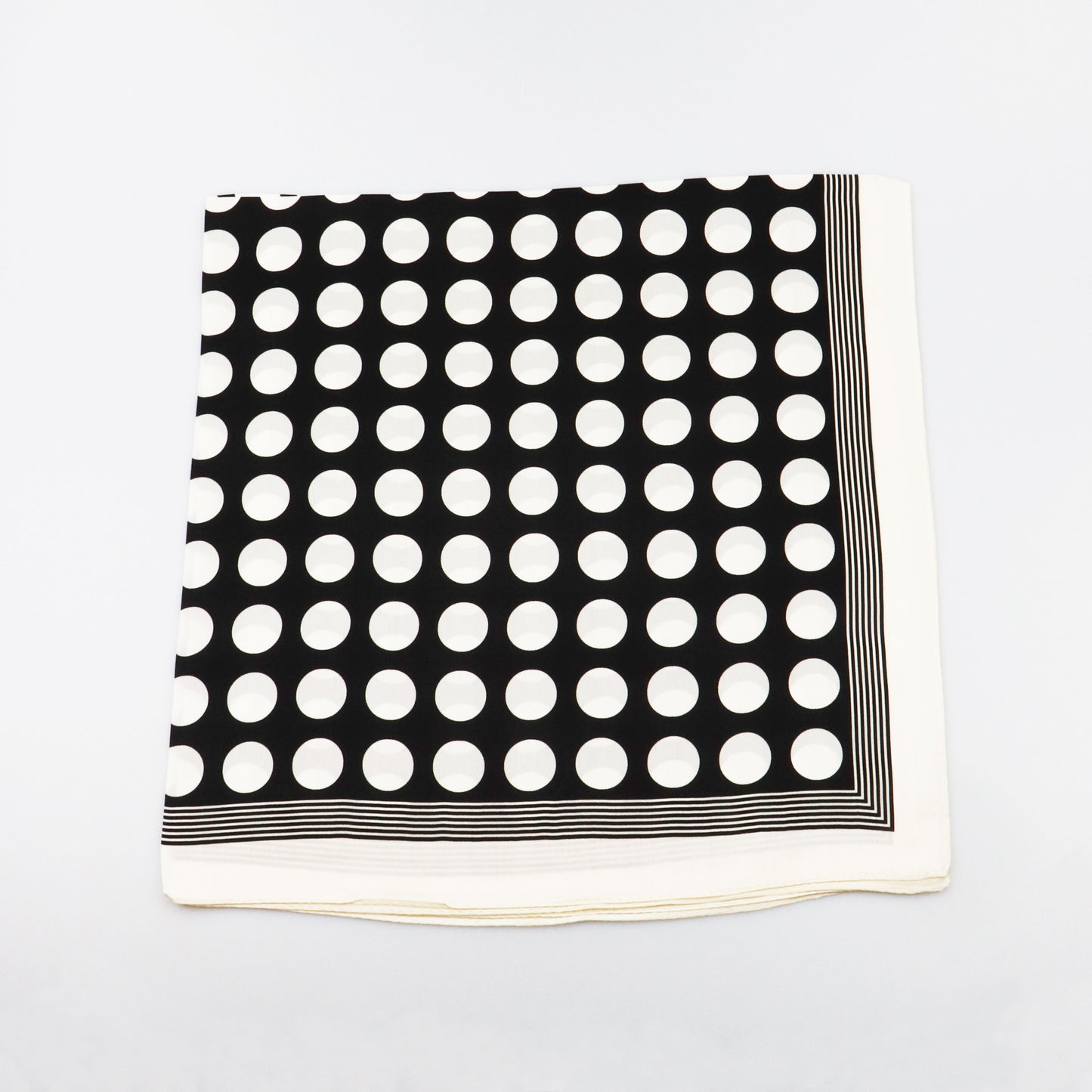 Silk scarf - Black/White
