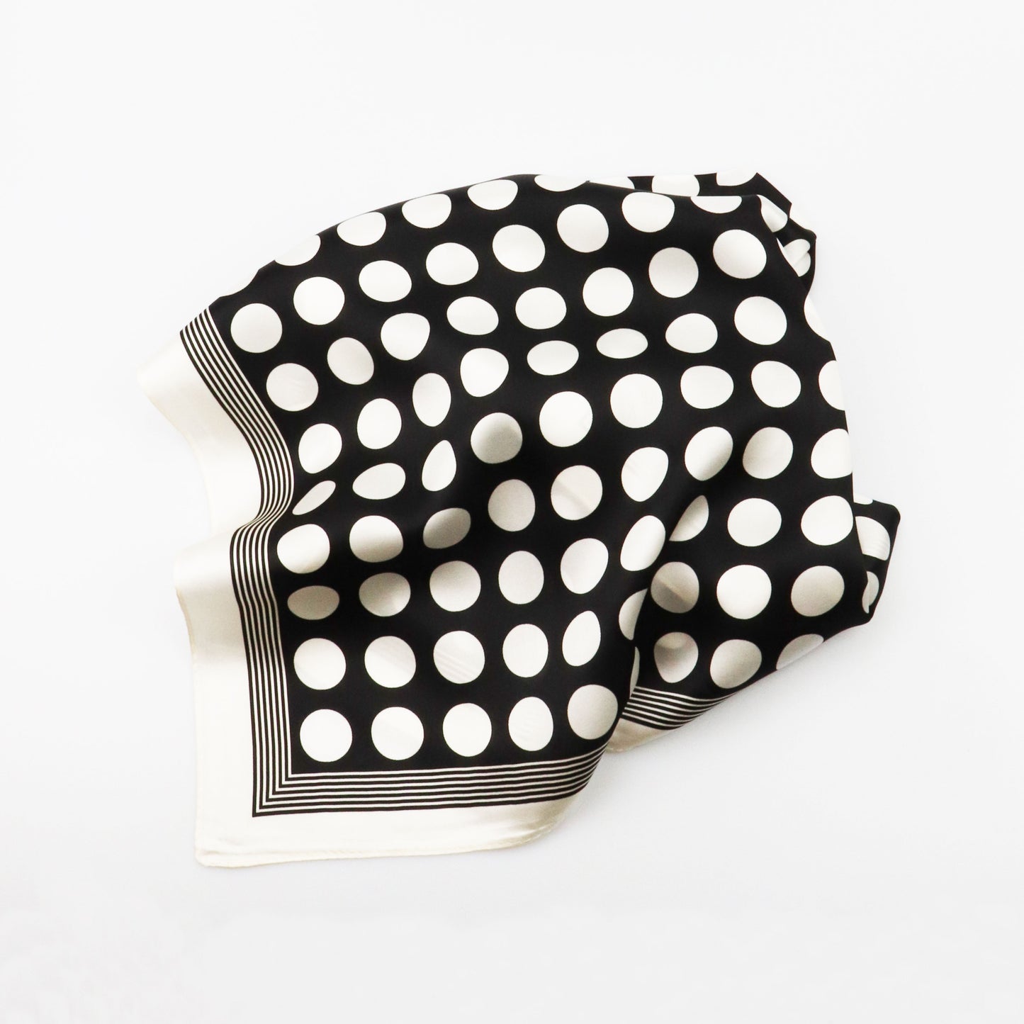 Silk scarf - Black/White