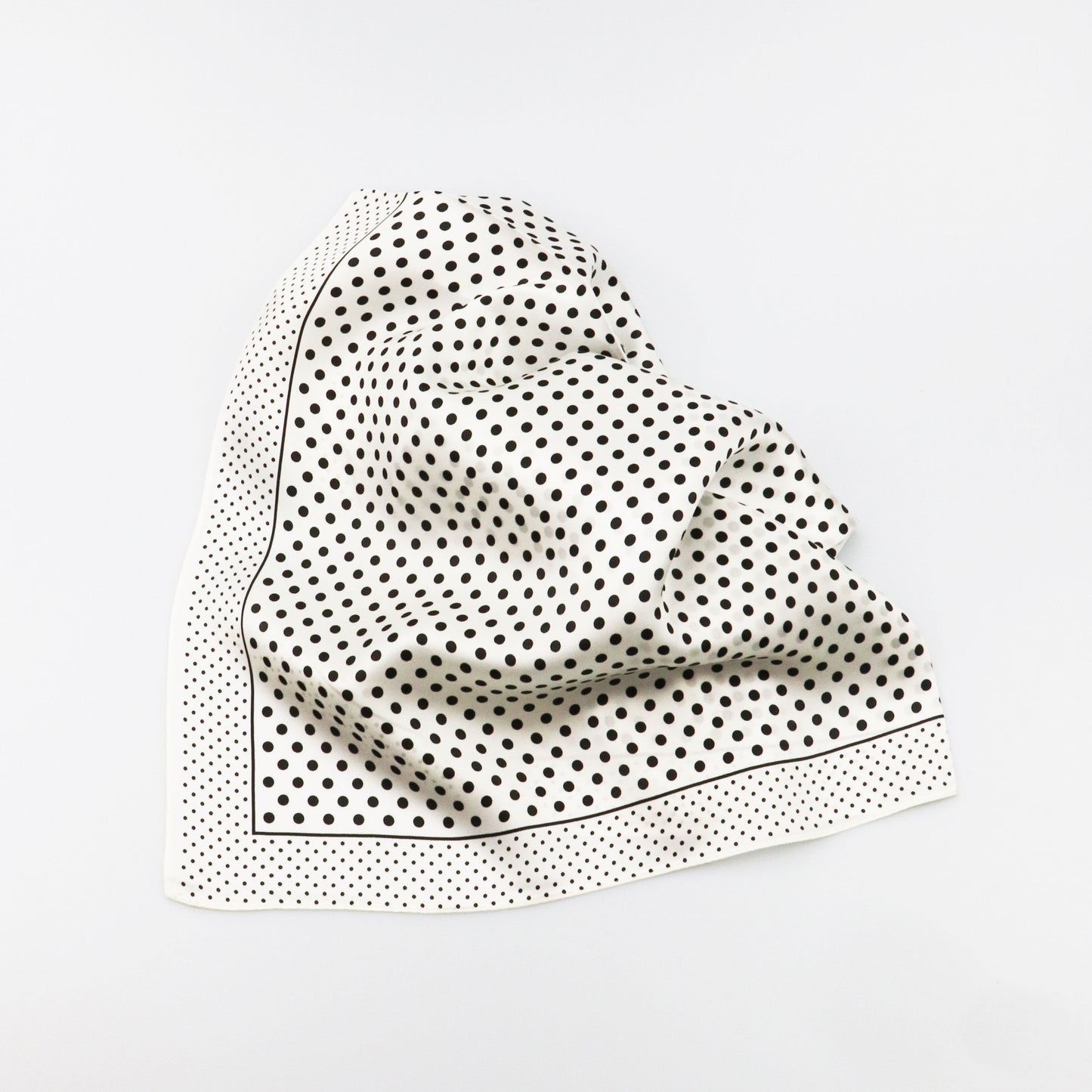 Silk scarf - White/Black