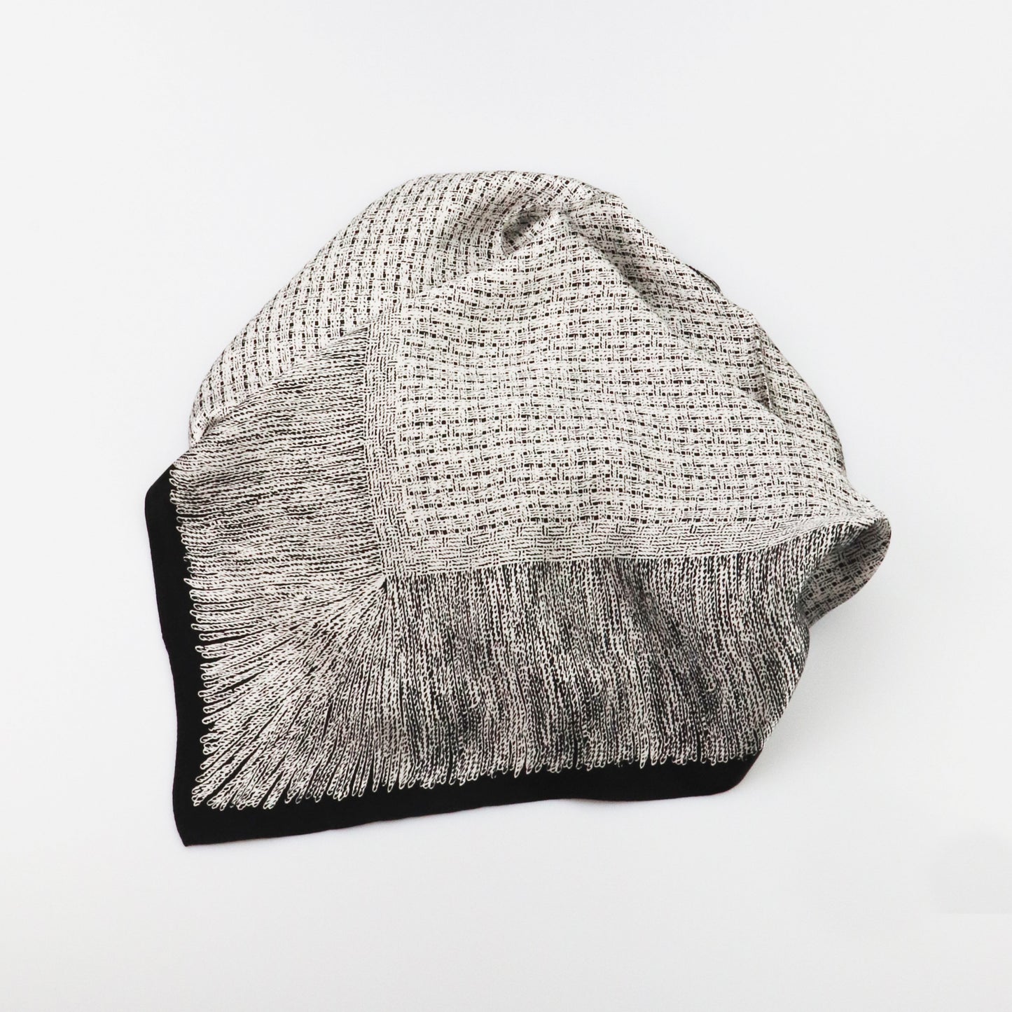 Silk scarf - White/Black
