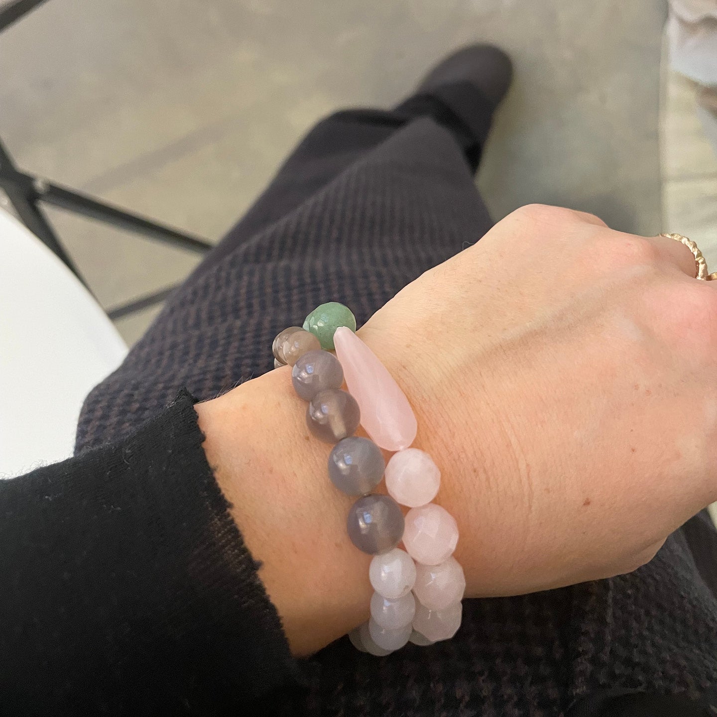 Pearl bracelet - Green/White