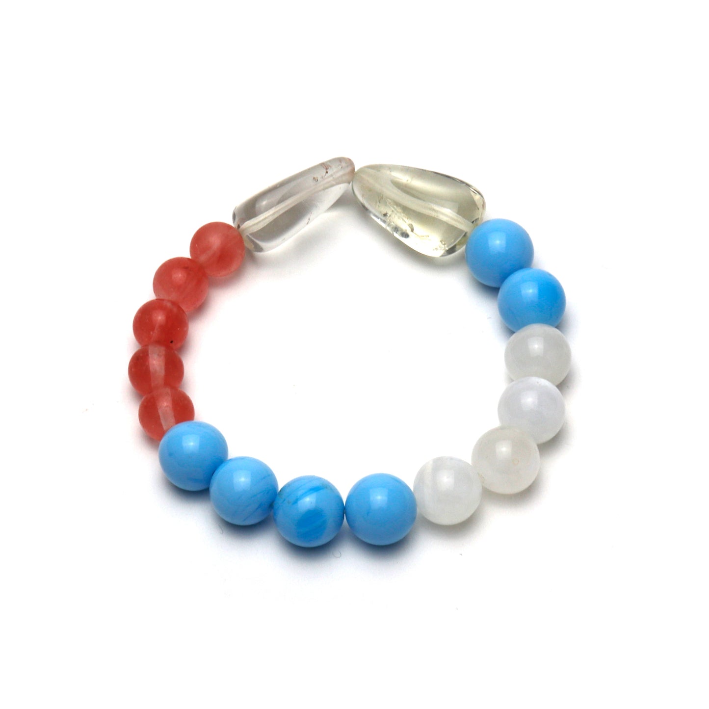 Pearl bracelet - Red/Blue