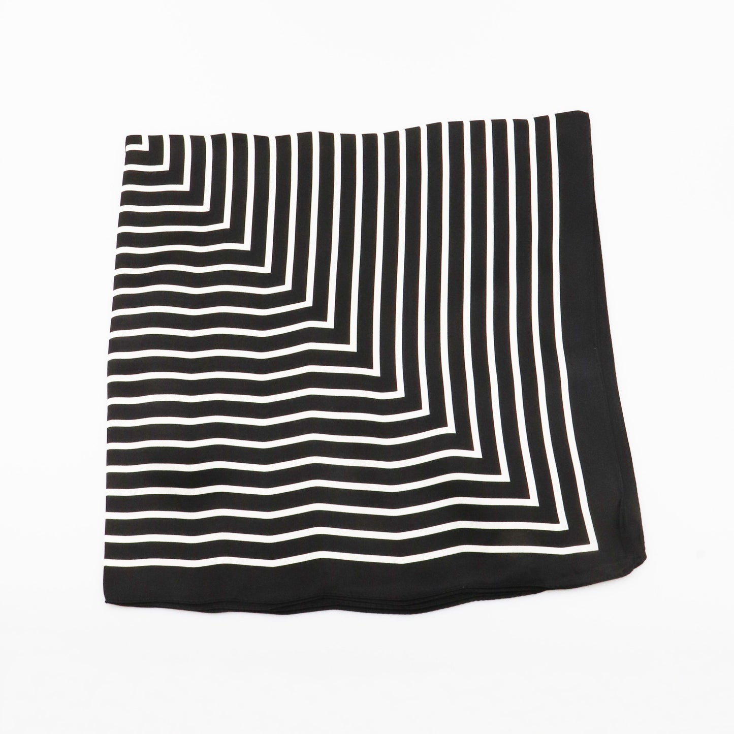 Silk scarf - Black/White