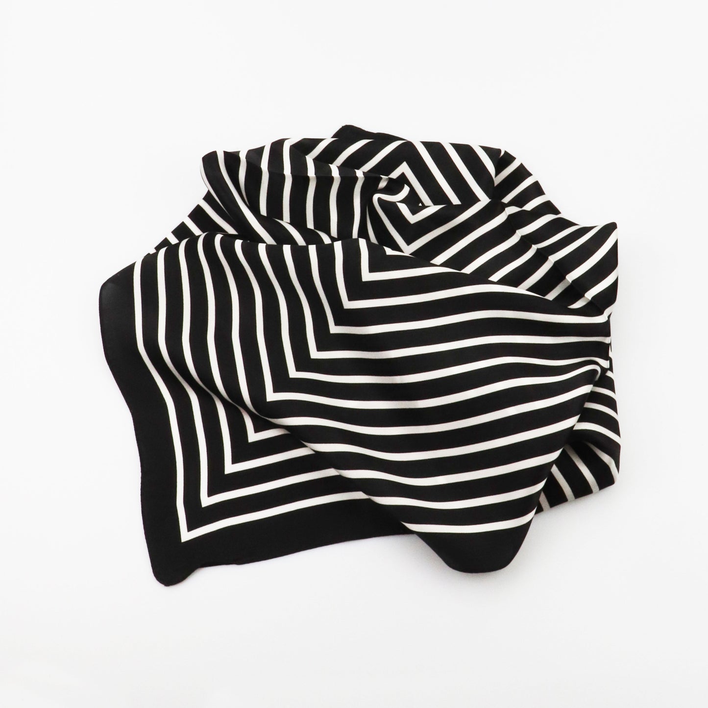 Silk scarf - Black/White