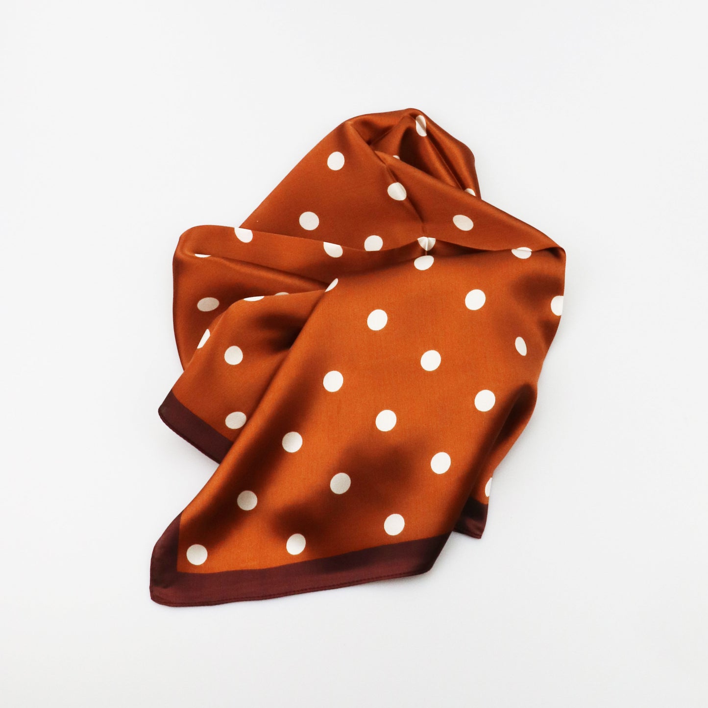 Silk scarf - Brown/White