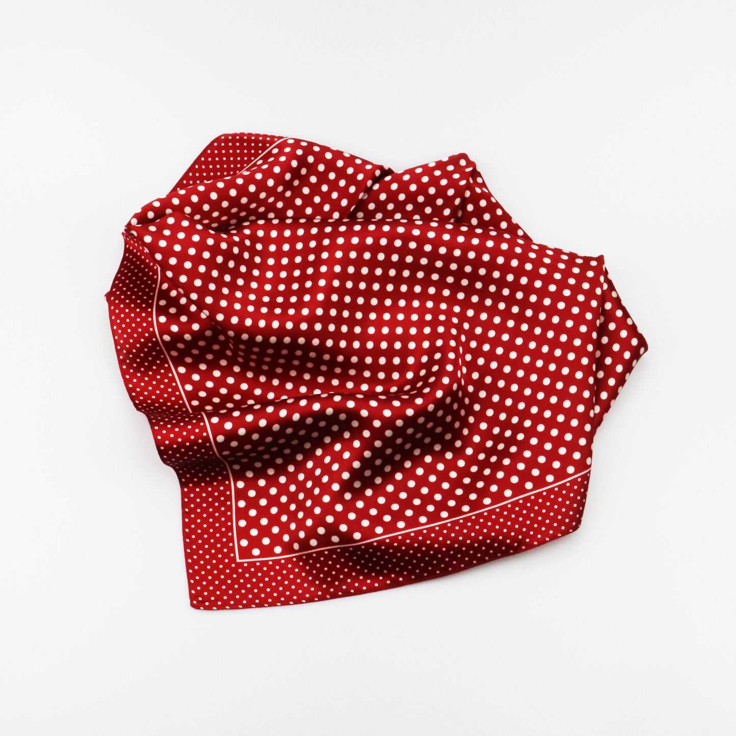 Silketørklæde - Rød/Hvid